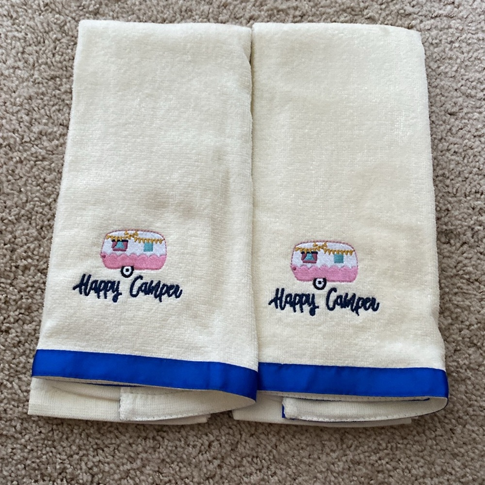 Camping sign & kitchen towels - Picture 4 of 6